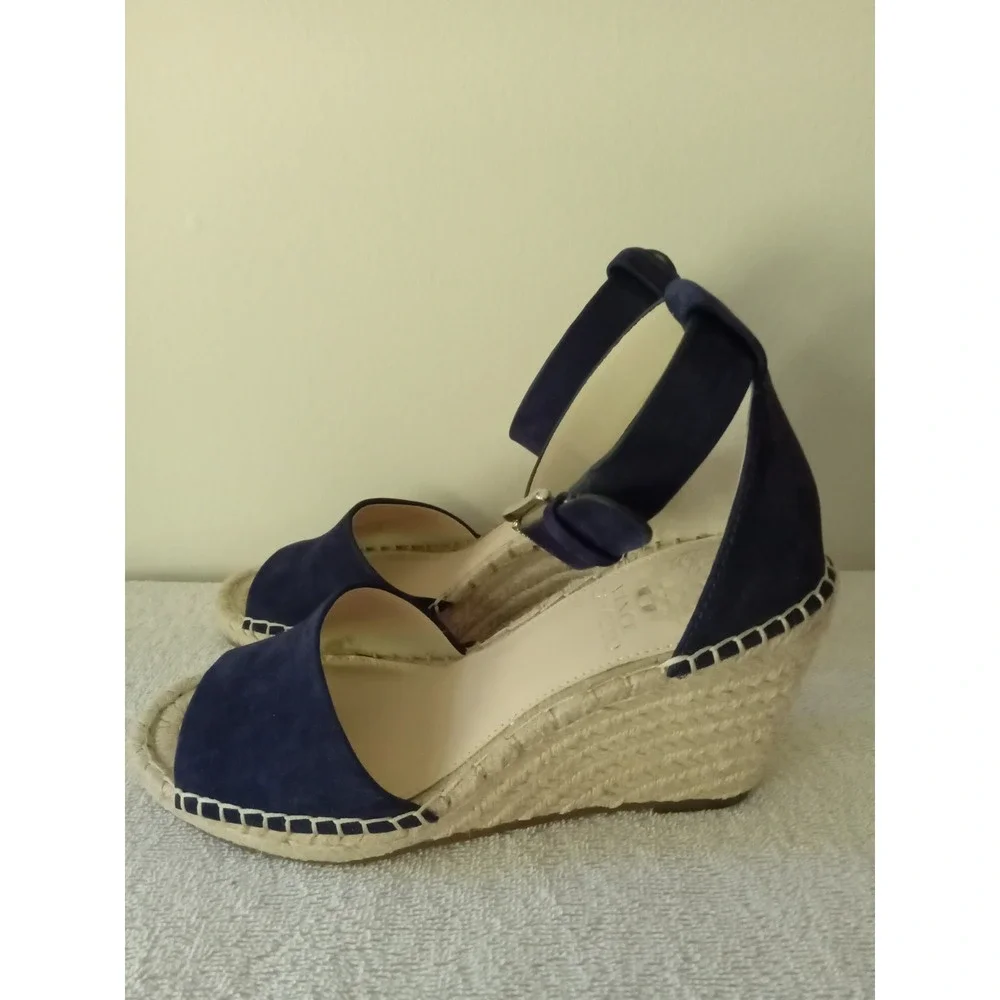 Vince Camuto Blue Suede Wedge Espadrille 